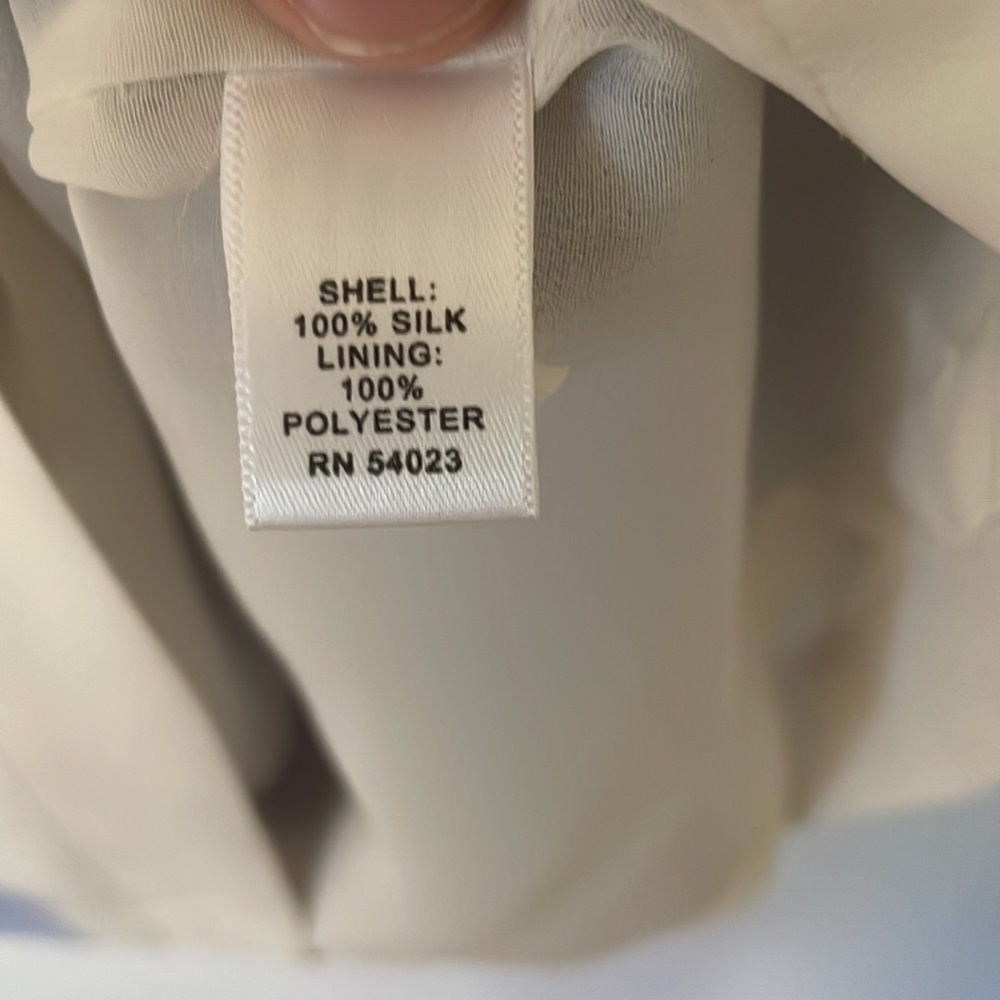 Silk Banana Republic halter dress ties at shoulder/neck in two tone blue - Picture 6 of 6